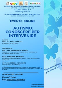 Locandina evento autismo