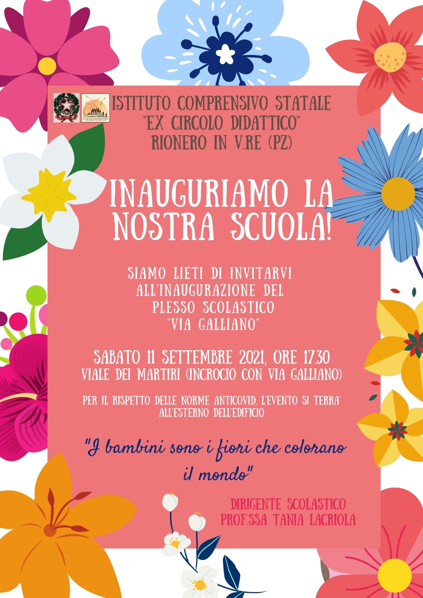 Inaugurazione Scuola Infanzia Via Galliano