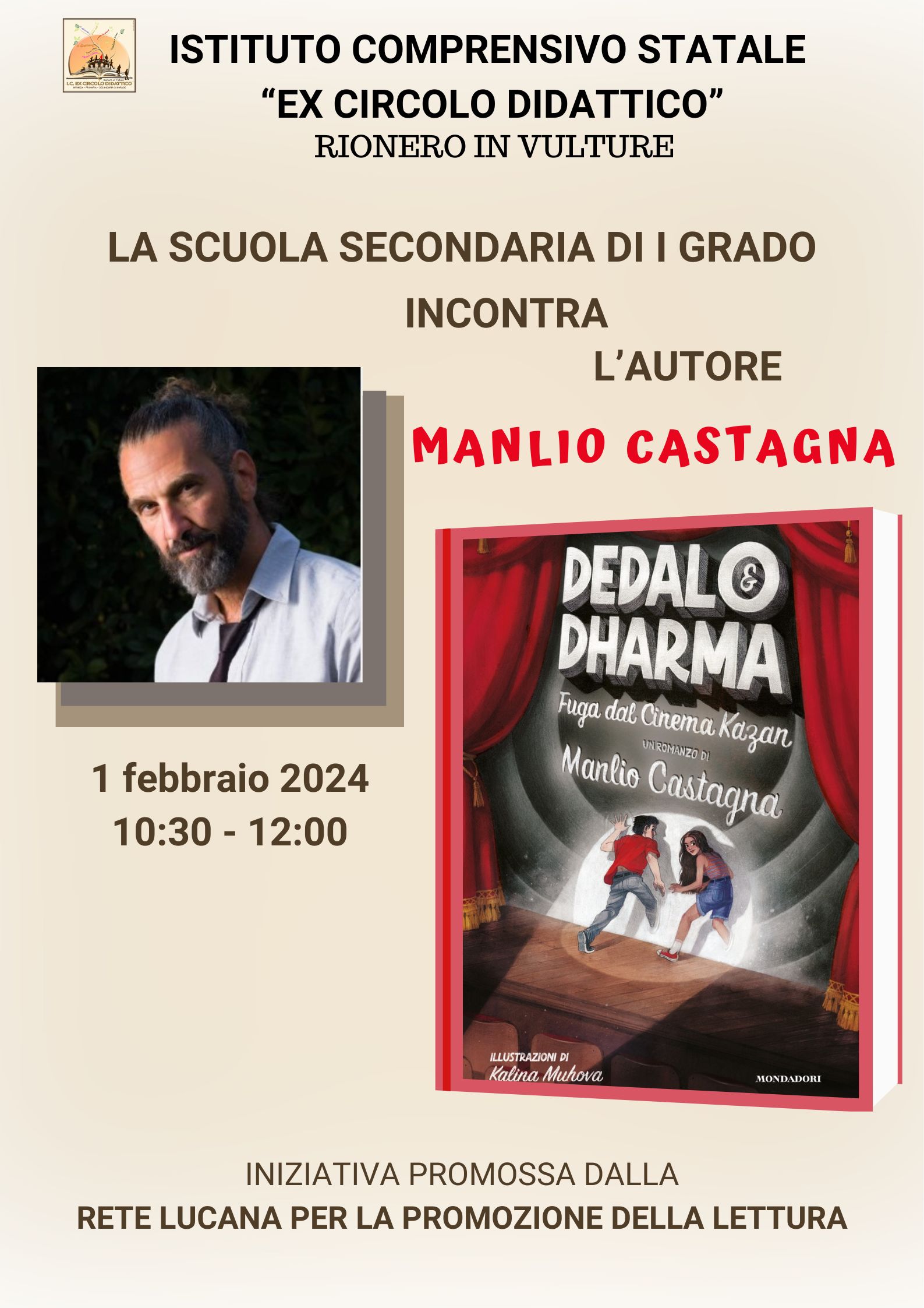 Locandina incontro con l'autore Manlio Castagna