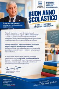Messaggio per l'anno nuovo dall'Assessore regionale Cupparo